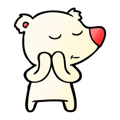 happy cartoon polar bear