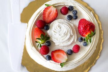 Strawberry  fruit cake.