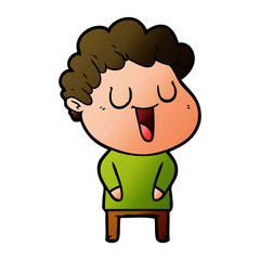laughing cartoon man