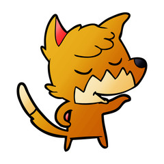 friendly cartoon fox