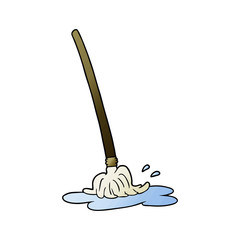wet cartoon mop