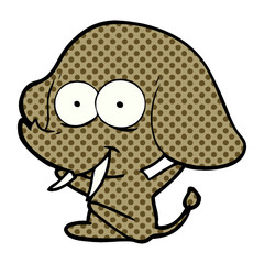 happy cartoon elephant