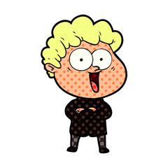 cartoon happy man