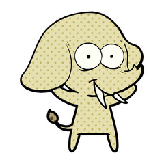 happy cartoon elephant