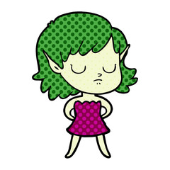 cartoon elf girl