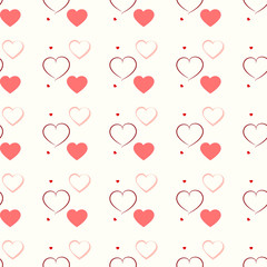 Heart seamless pattern.Colorful hearts.Packaging design for gift wrap. Abstract geometric modern background. Vector illustration. Art deco style. Heart seamless pattern