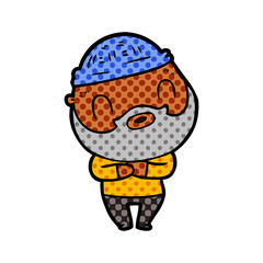 cartoon bearded man