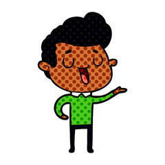 happy cartoon man