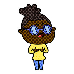 cartoon annoyed woman