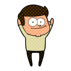 cartoon happy man