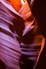 Lower Antelope Sandstone Beauty. Colorful red and orange sandstone formations inside lower antelope canyon, Arizona