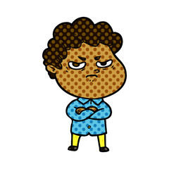 cartoon angry man