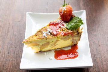 one slice of pie dessert ready to eat