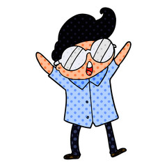 cartoon boy wearing spectacles