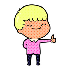 cartoon happy boy