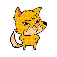 clever cartoon fox