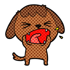 cute cartoon dog barking