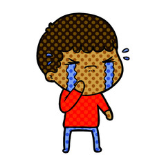 cartoon man crying