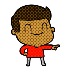 cartoon friendly man