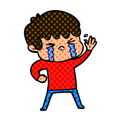 cartoon boy crying