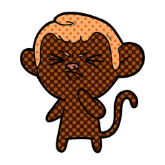 cartoon angry monkey