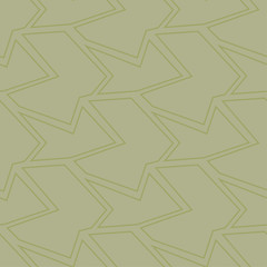 Olive green geometric ornament. Seamless pattern