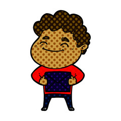 cartoon friendly man