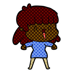 cartoon woman