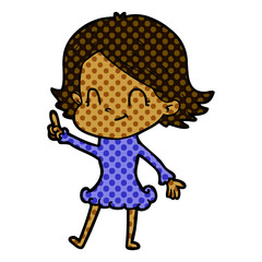 cartoon friendly girl