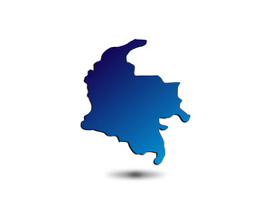 Fototapeta premium colombia map vector