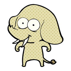 happy cartoon elephant