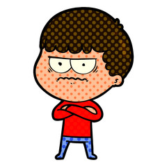 cartoon annoyed man