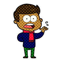 cartoon shocked man