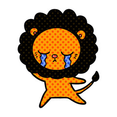 crying cartoon lion