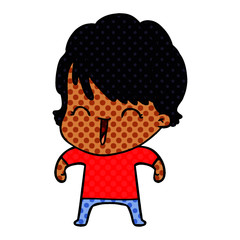 cartoon laughing woman