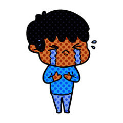 cartoon boy crying