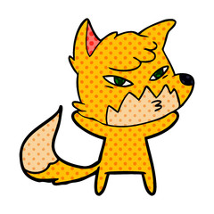 clever cartoon fox