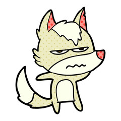 cartoon annoyed wolf