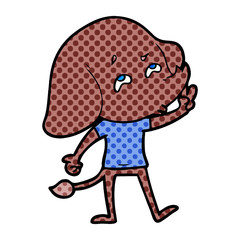 Obraz premium cartoon elephant remembering