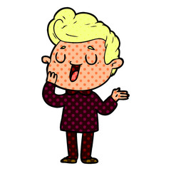 happy cartoon man