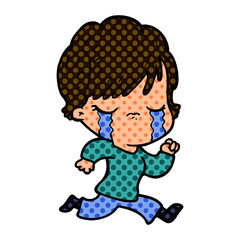 cartoon woman crying