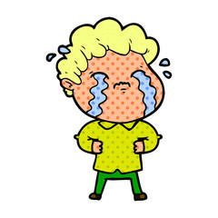 cartoon man crying