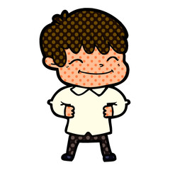 cartoon happy boy