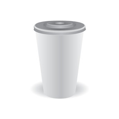 Plastic cup of coffee with lid