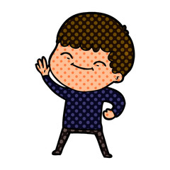 cartoon smiling boy
