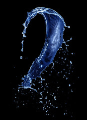 Fototapeta na wymiar water splash on a black background