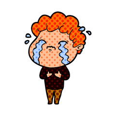 cartoon man crying