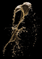 champagne splash on a black background © Iurii Kachkovskyi