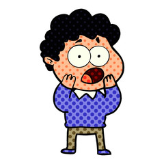 cartoon man gasping in surprise