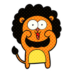 happy cartoon lion